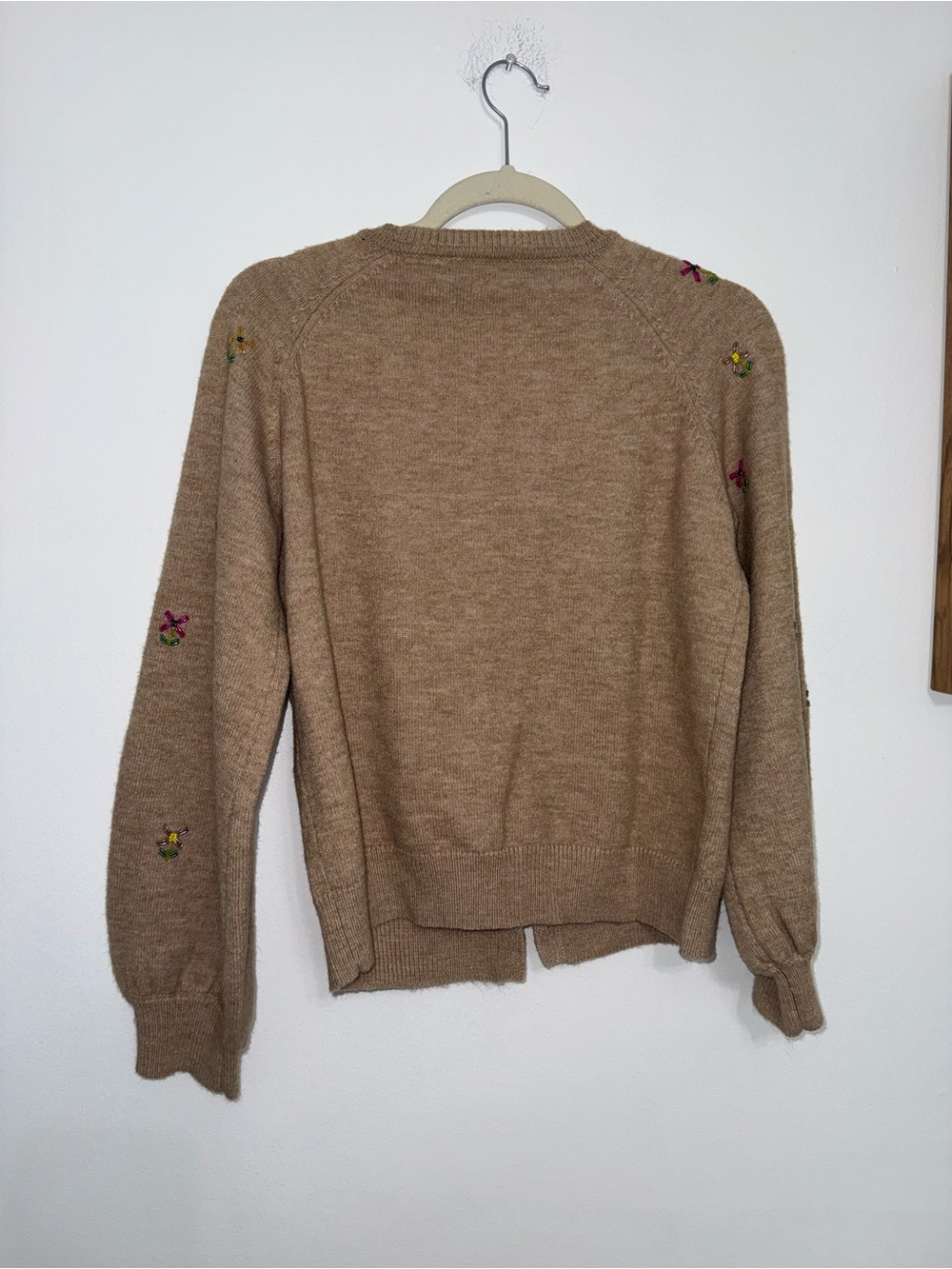 Hyacinth House Tan Embroidered Button-Up Cardigan Sweater - Picture 5 of 7